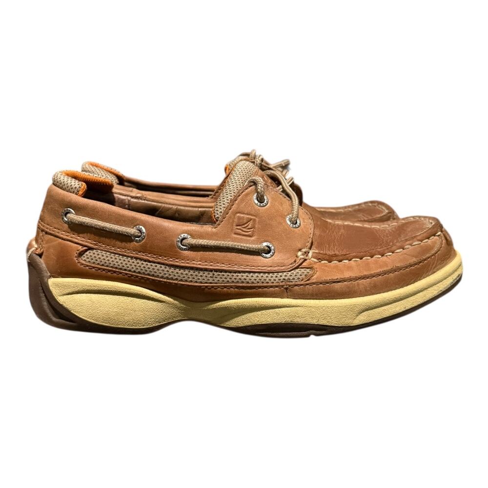 SPERRY Billfish 3-Eye Boat Shoes Brown Leather Men’s Size 9 M Casual Deck Dock - Picture 2 of 9